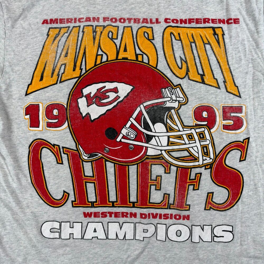Abercrombie & Fitch x NFL Kansas City Chiefs Football Gray T-Shirt Men's Large L